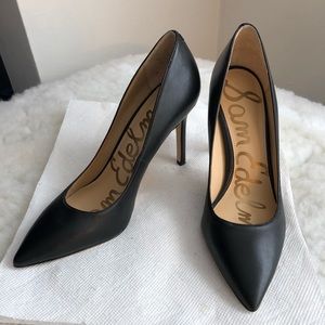 SAM EDELMAN Black Pumps Hazel Pointed Toe Heel